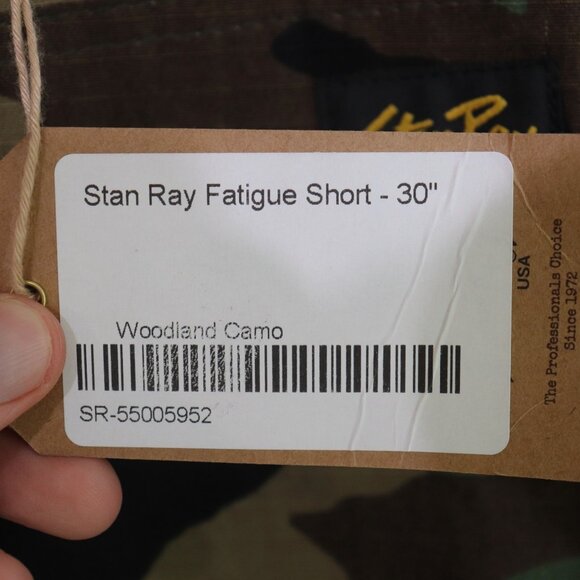 Stan Ray Fatigue Shorts Woodland Camo Size 30 (True Waist Size 31.5) NWT - Picture 9 of 9